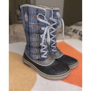 Sorel Trivoli Plaid Fleece Boots
